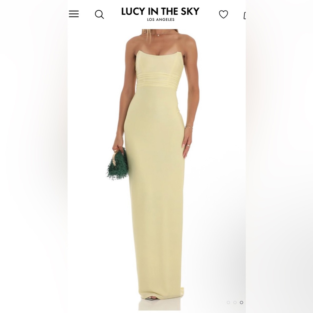 Lucy in the Sky Prom Corset Strapless Maxi Dress
